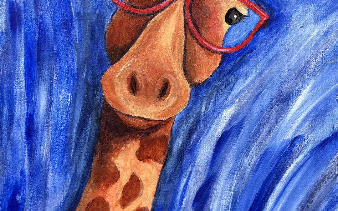 Giraffe Portrait: A Spec-tacular Paint and Sip