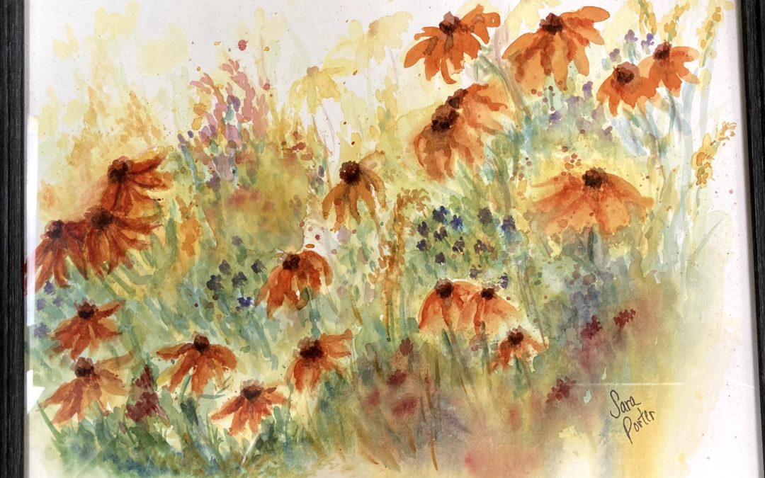 Fall Flowers Water Color