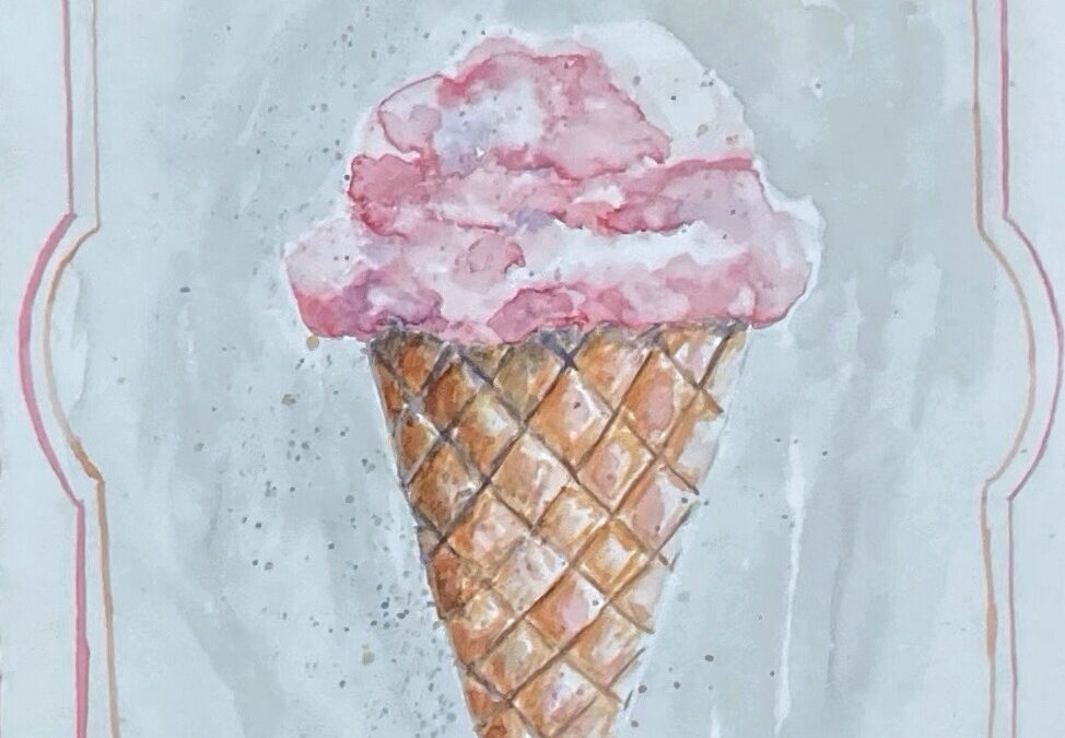 Ice Cream Parlor Watercolor