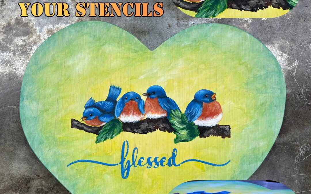 Transform Your Stencils: Bluebirds