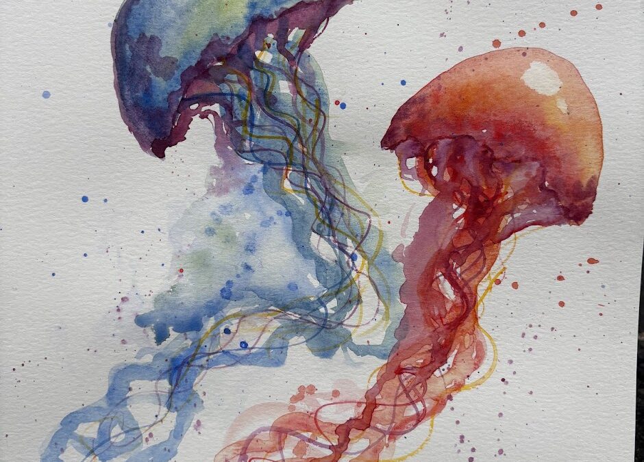 Watercolor Jellyfish: Paint and Sip