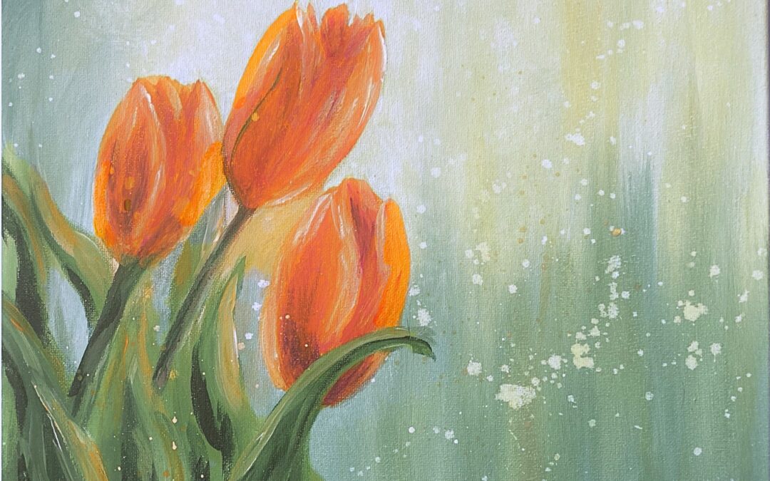 Tulips in the Rain